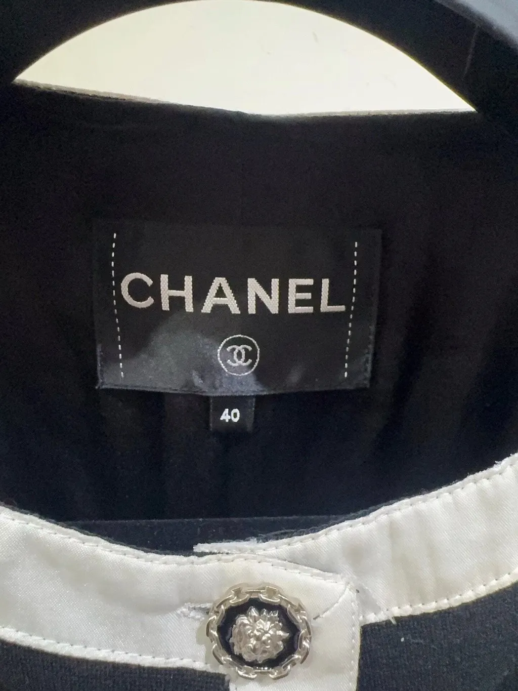 Chanel Black Tweed Jacket Black Tweed Very good - Back View