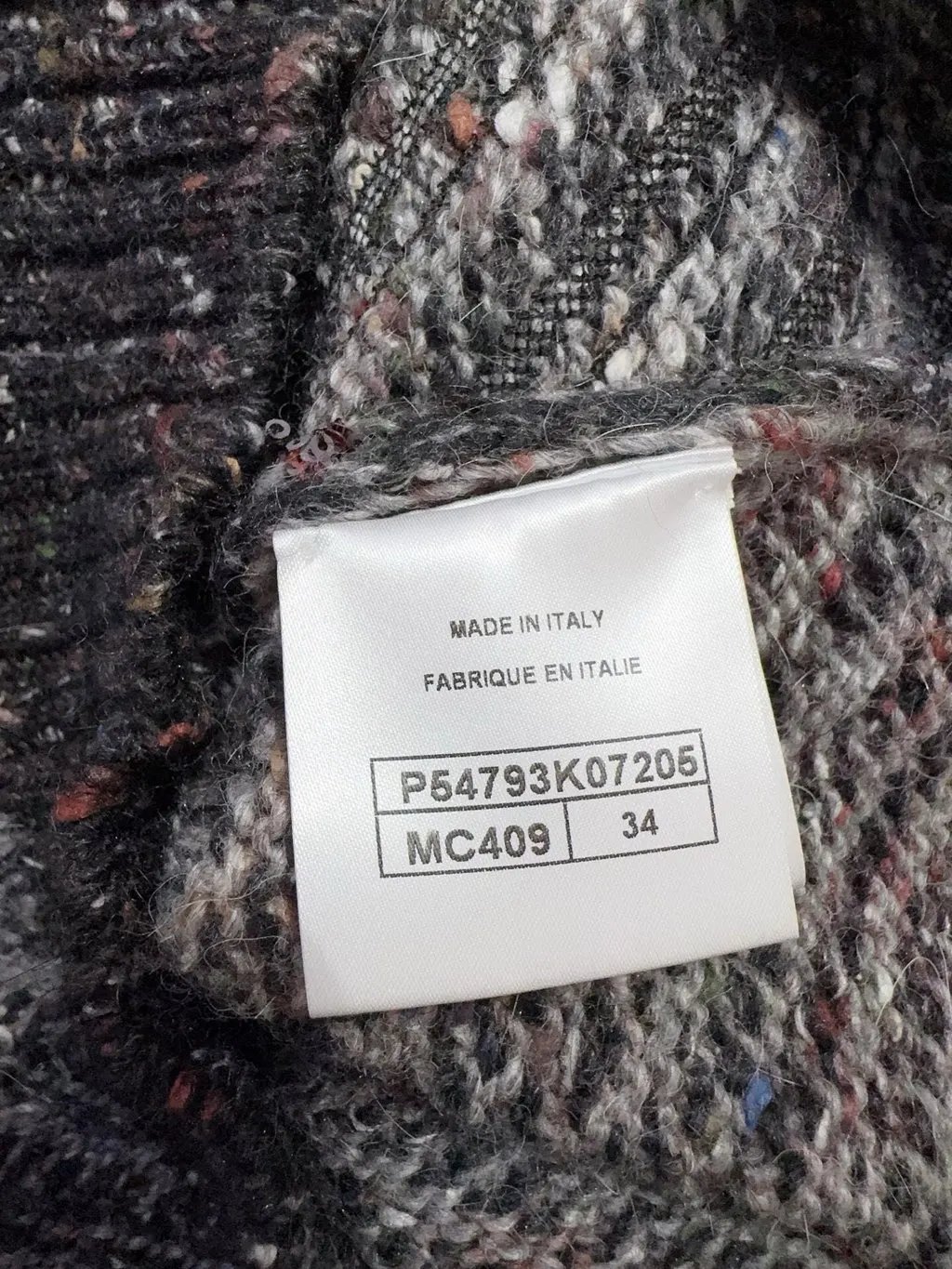 Chanel Tweed Jacket MultiColor Tweed Very good - Model View