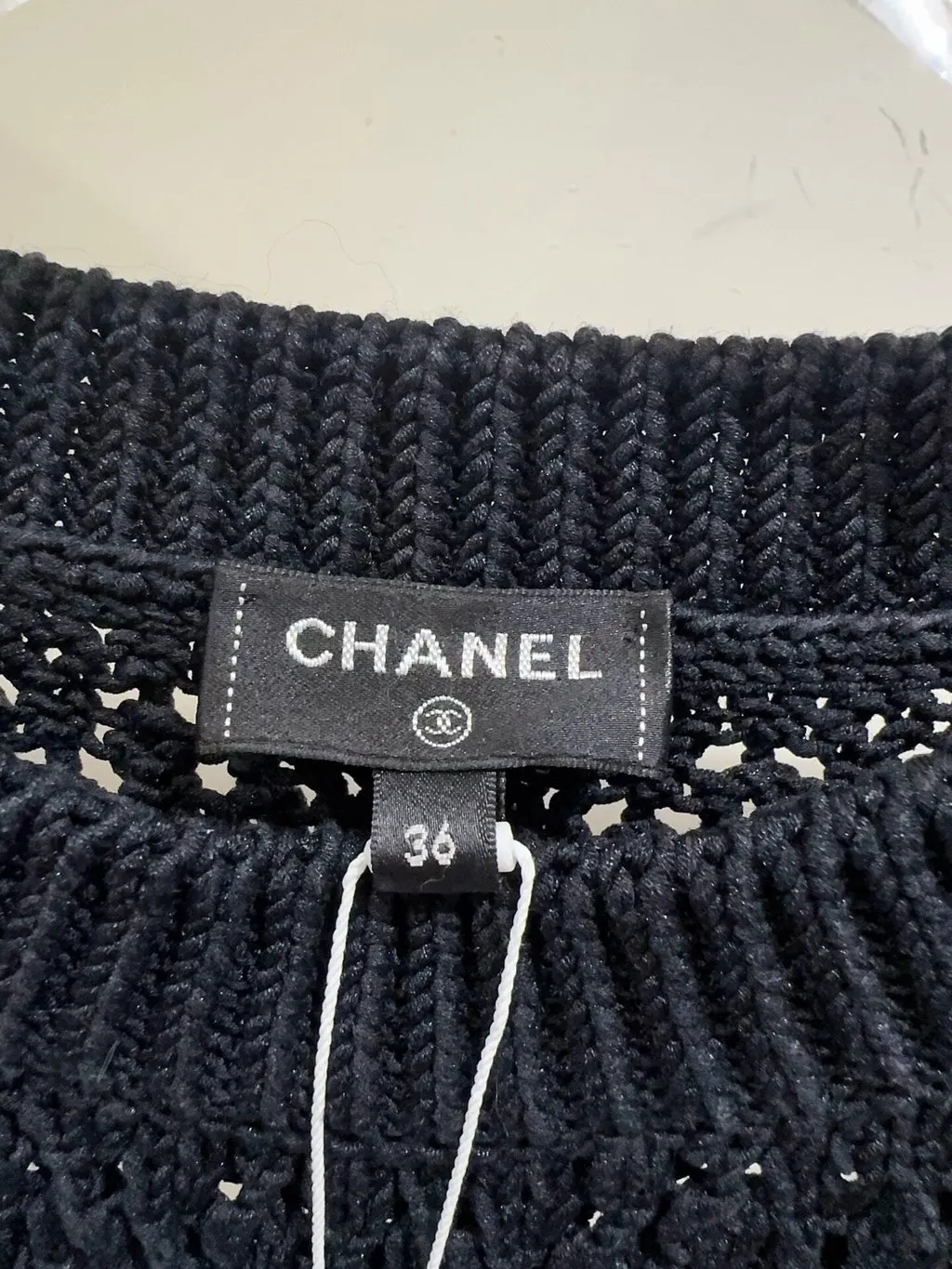 Chanel Black Silk Knitwear Black Silk Never worn, with tag - Back View