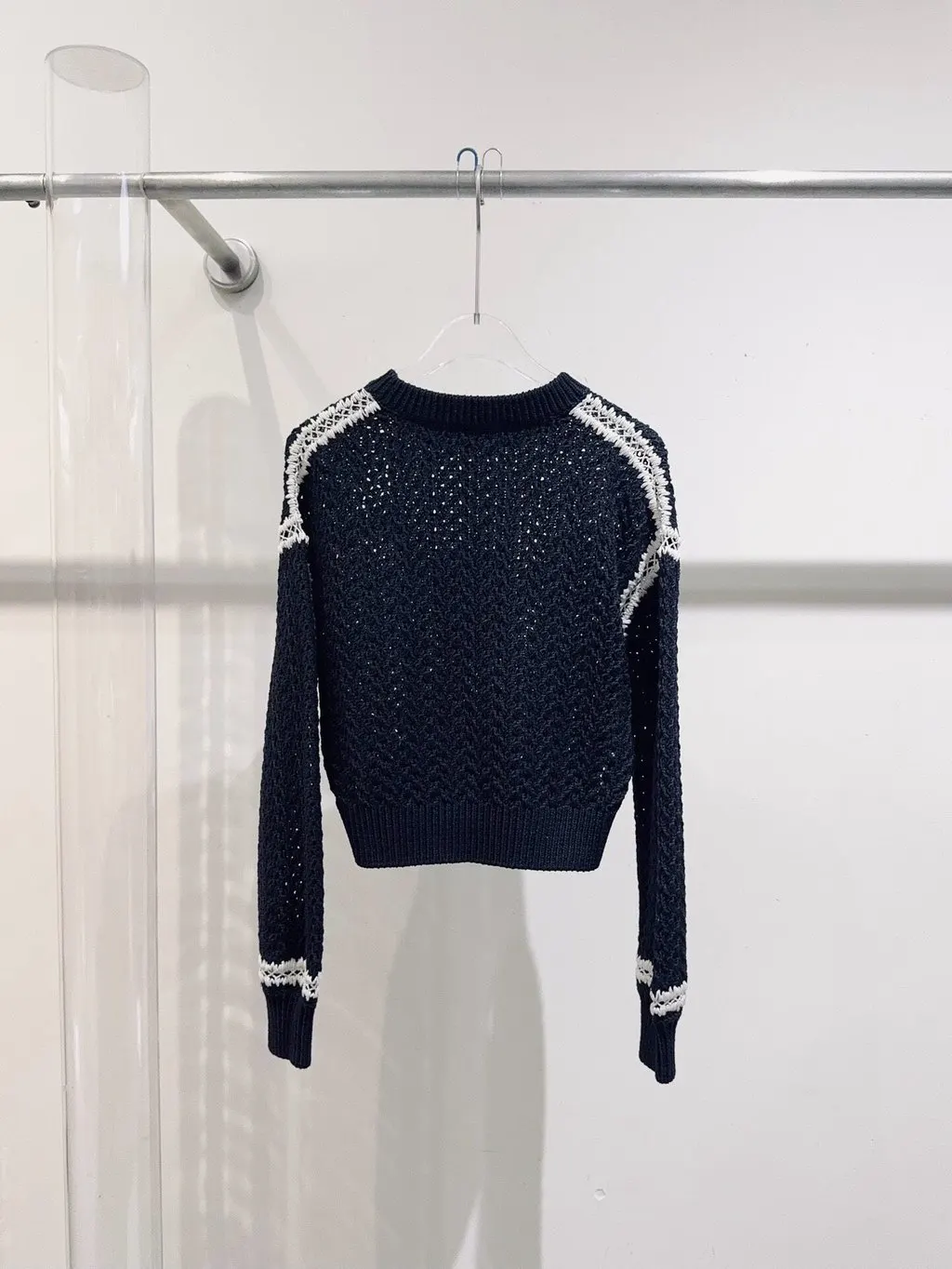 Chanel Black Silk Knitwear Black Silk Never worn, with tag - Inside View