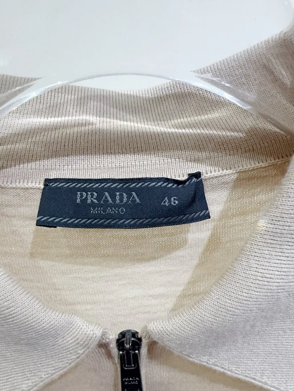 Prada Beige Cotton Polo Shirt Beige Cotton Very good - Inside View