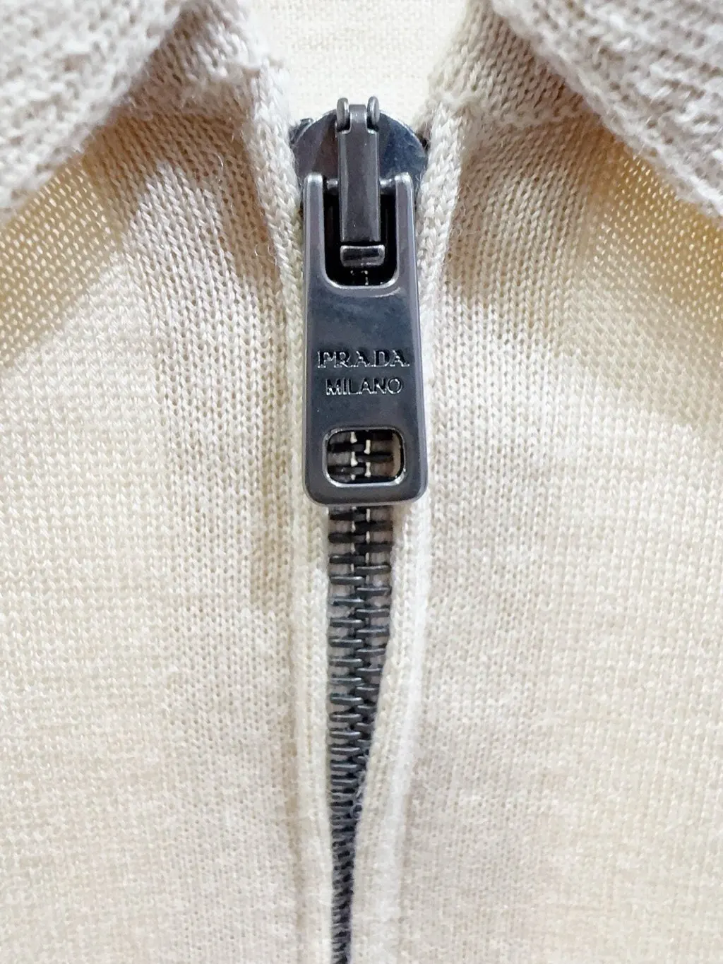 Prada Beige Cotton Polo Shirt Beige Cotton Very good - Model View