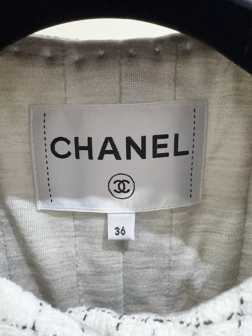 Chanel Tweed Coat MultiColor Tweed Very good - Back View