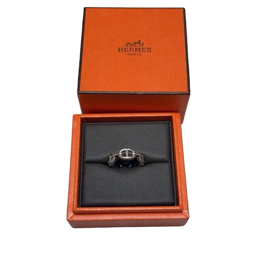 Hermès Silver Metal Ring Silver Metal Very good - Front View