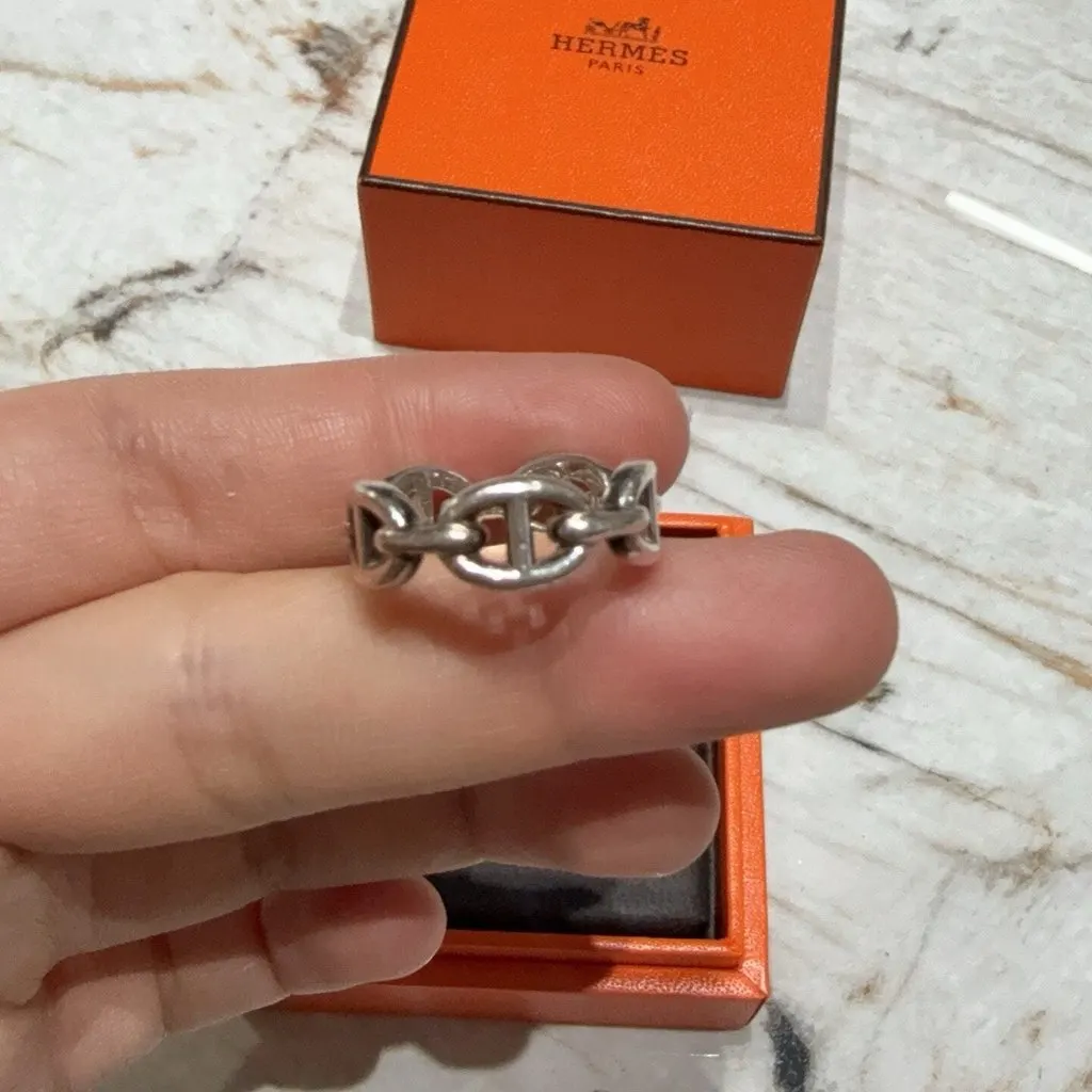 Hermès Silver Metal Ring Silver Metal Very good - Model View