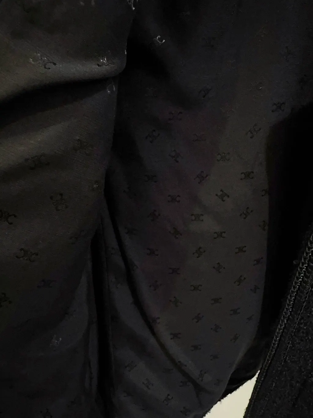 Celine Black Tweed Jacket Black Tweed Never worn - Inside View