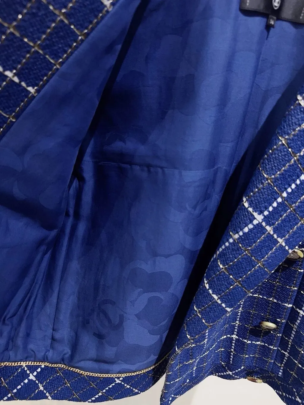 Chanel Blue Tweed Top Blue Tweed Very good - Box View