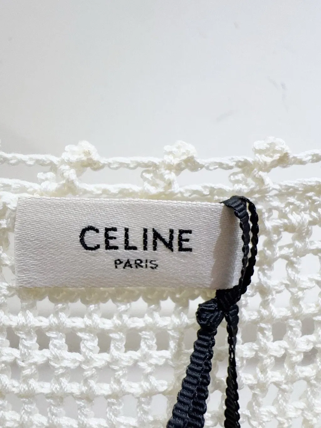Celine White Cotton Top White Cotton Never worn - Back View