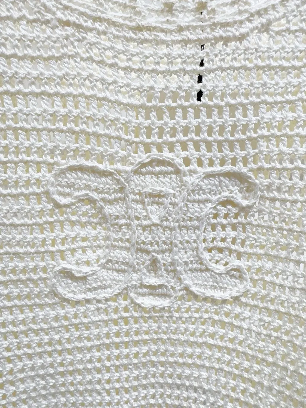 Celine White Cotton Top White Cotton Never worn - Inside View