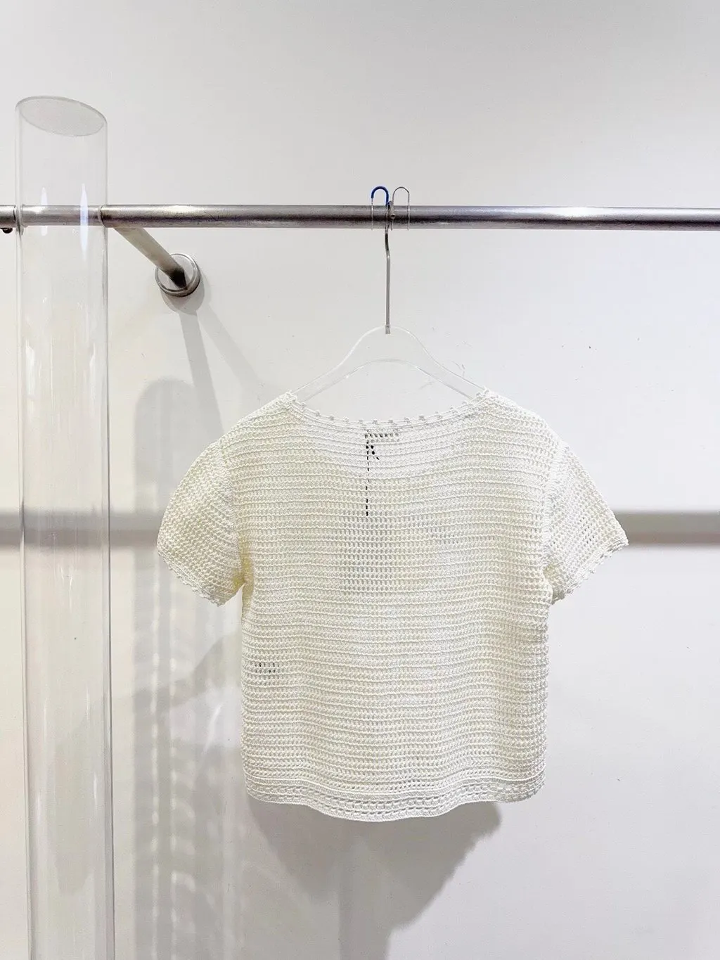 Celine White Cotton Top White Cotton Never worn - Model View