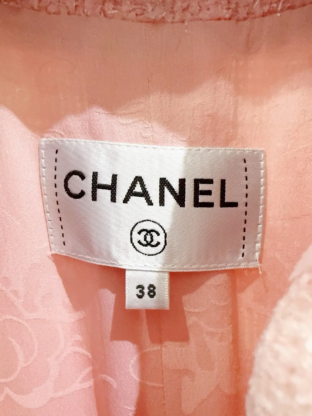 Chanel Pink Tweed Dress Pink Tweed Very good - Back View