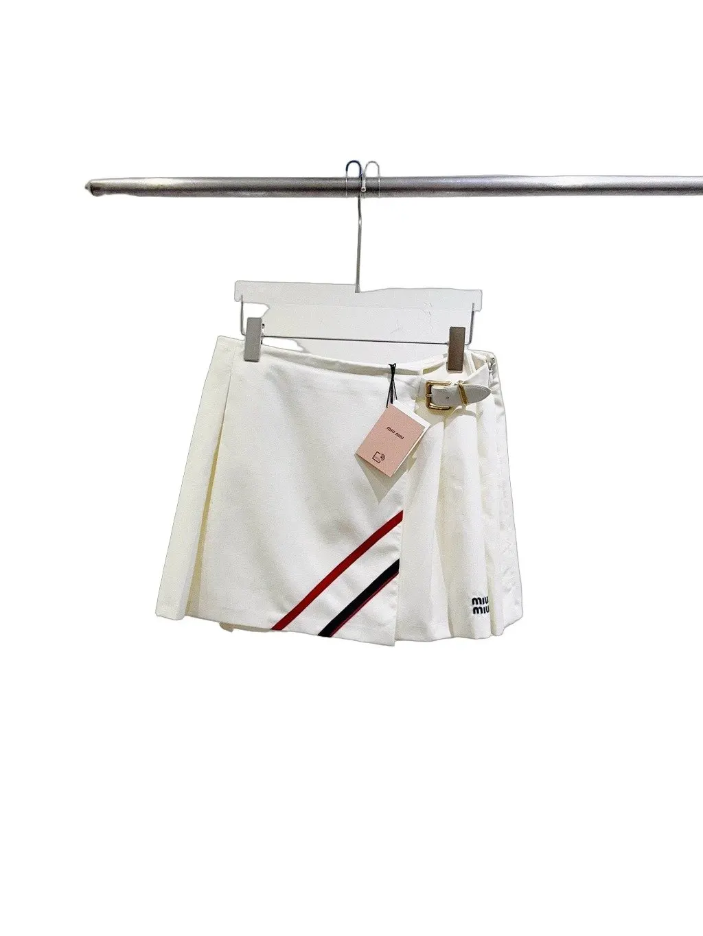 Miu Miu White Cotton Skirt