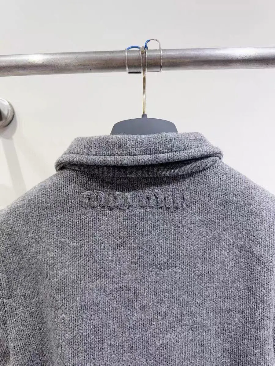 Miu Miu Grey Wool Jacket Grey Wool Never worn - Back View