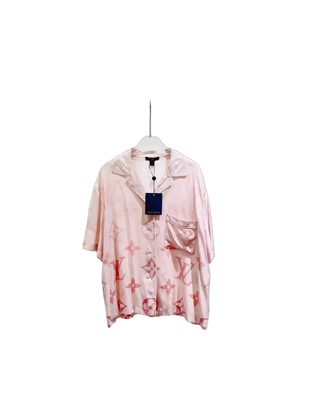 Louis Vuitton Pink Silk Top Pink Silk Never worn, with tag - Front View