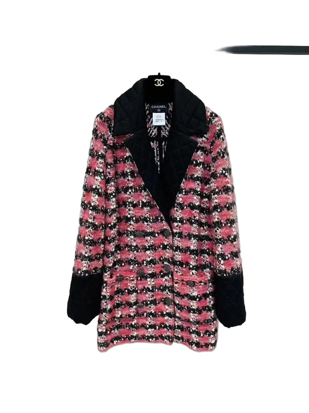 Chanel Tweed Coat MultiColor Tweed Very good - Front View