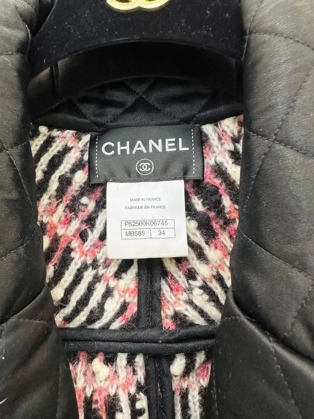 Chanel Tweed Coat MultiColor Tweed Very good - Back View