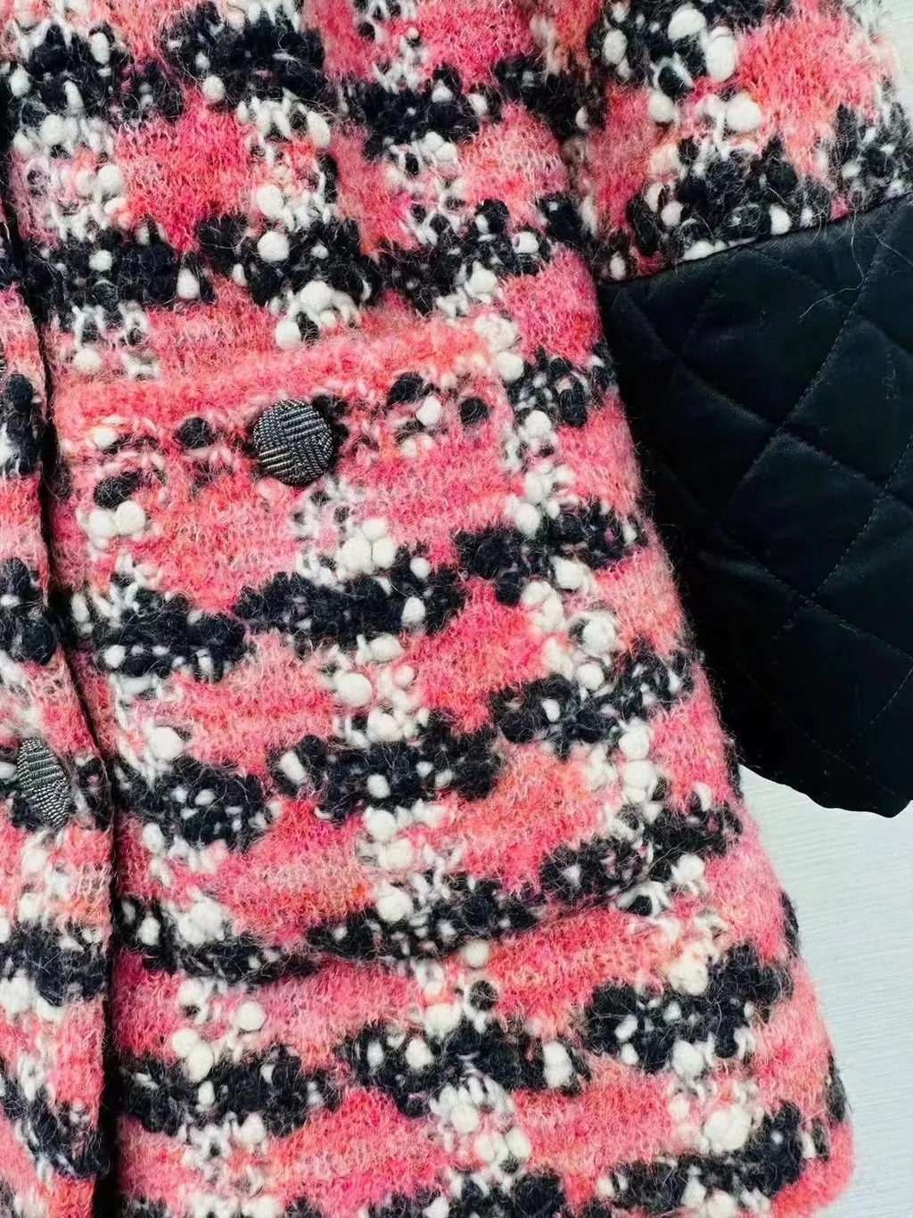 Chanel Tweed Coat MultiColor Tweed Very good - Box View