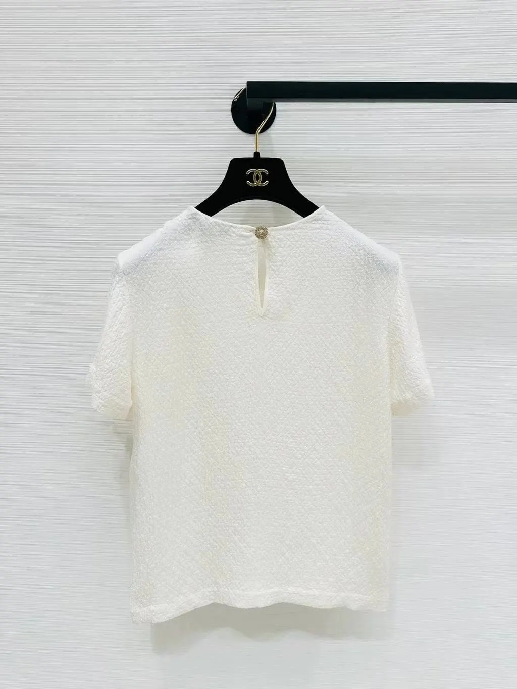 Chanel White Tweed Top White Tweed Very good - Back View