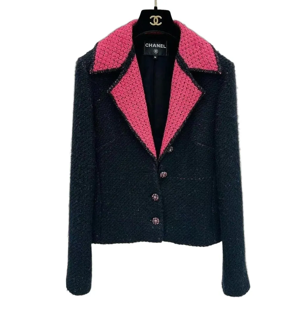 Chanel Tweed Jacket MultiColor Tweed Very good - Front View