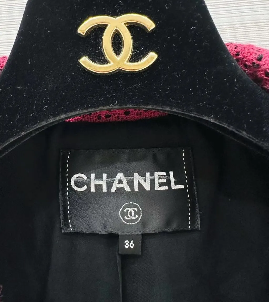 Chanel Tweed Jacket MultiColor Tweed Very good - Back View