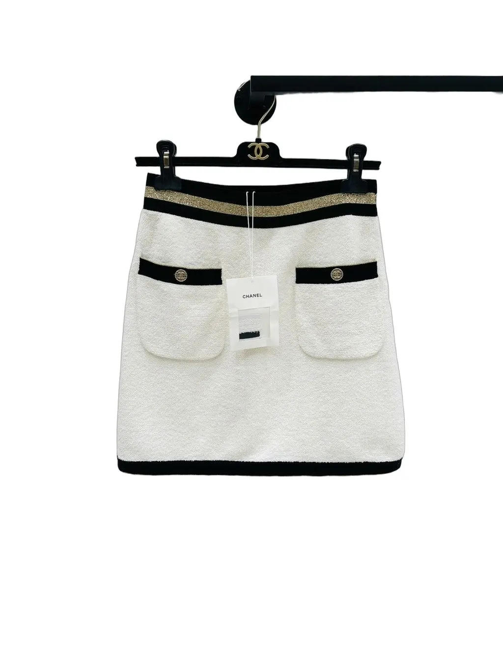 Chanel White Cotton Skirt White Cotton Never worn, with tag - Front View