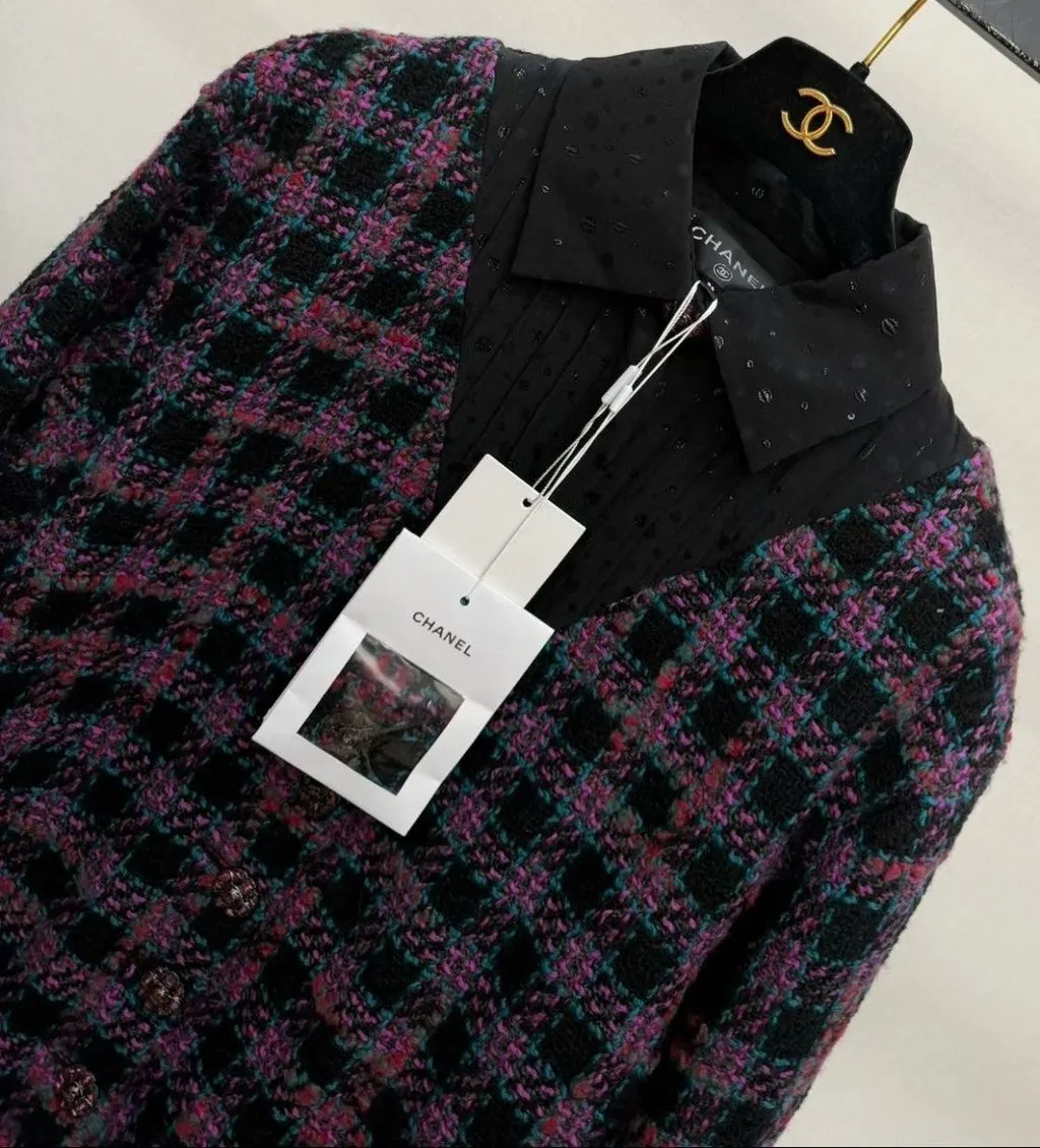 Chanel Tweed Dress MultiColor Tweed Never worn - Back View