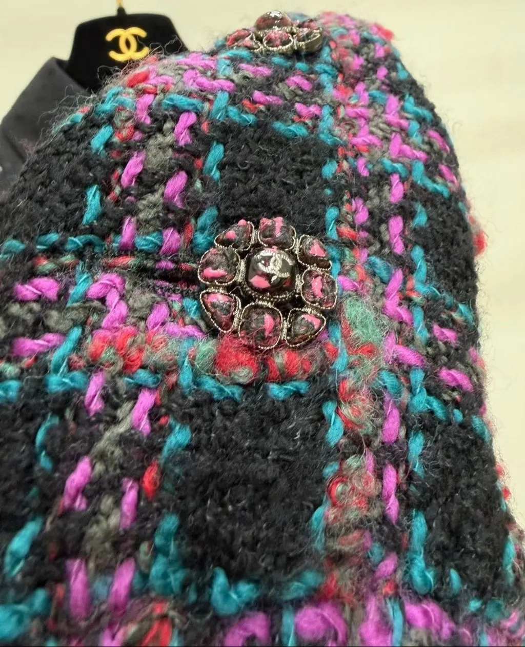 Chanel Tweed Dress MultiColor Tweed Never worn - Inside View