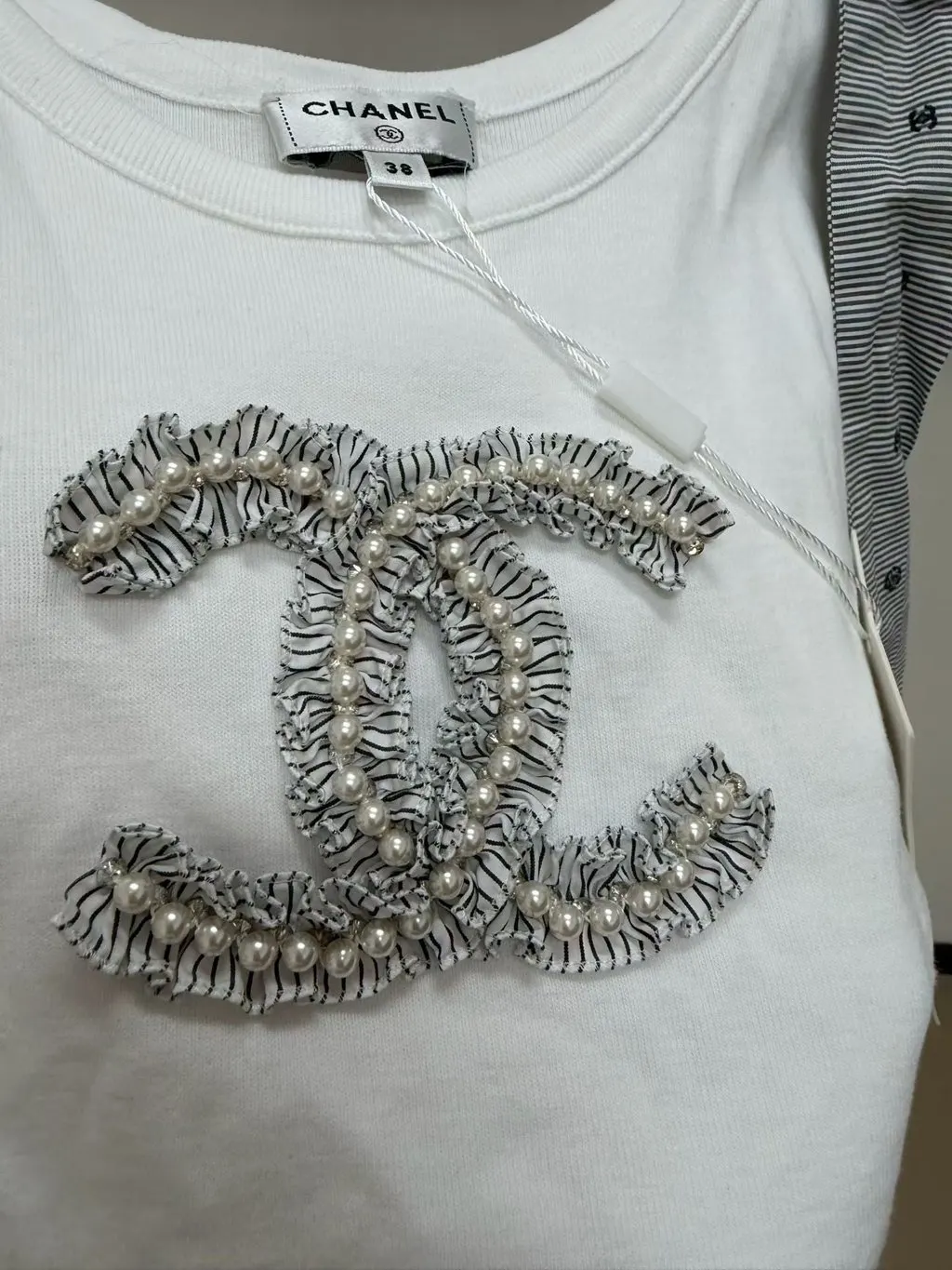 Chanel White Cotton Top White Cotton Very good - Back View