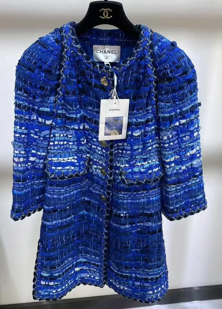 Chanel Navy Tweed Jacket Navy Tweed Very good - Inside View
