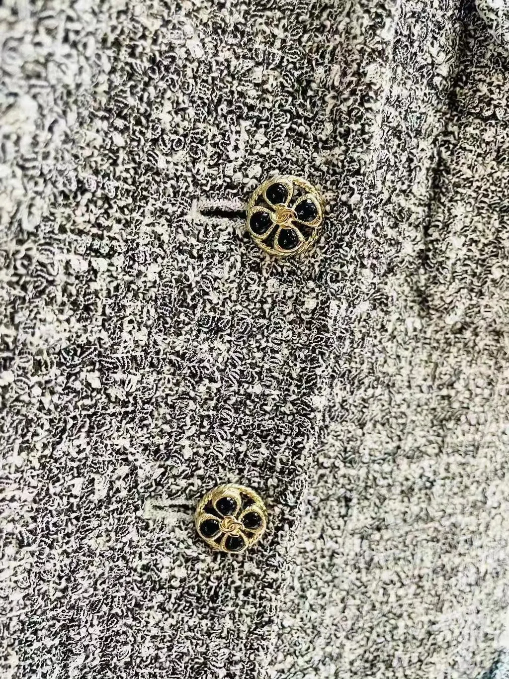 Chanel Grey Tweed Top Grey Tweed Very good - Inside View