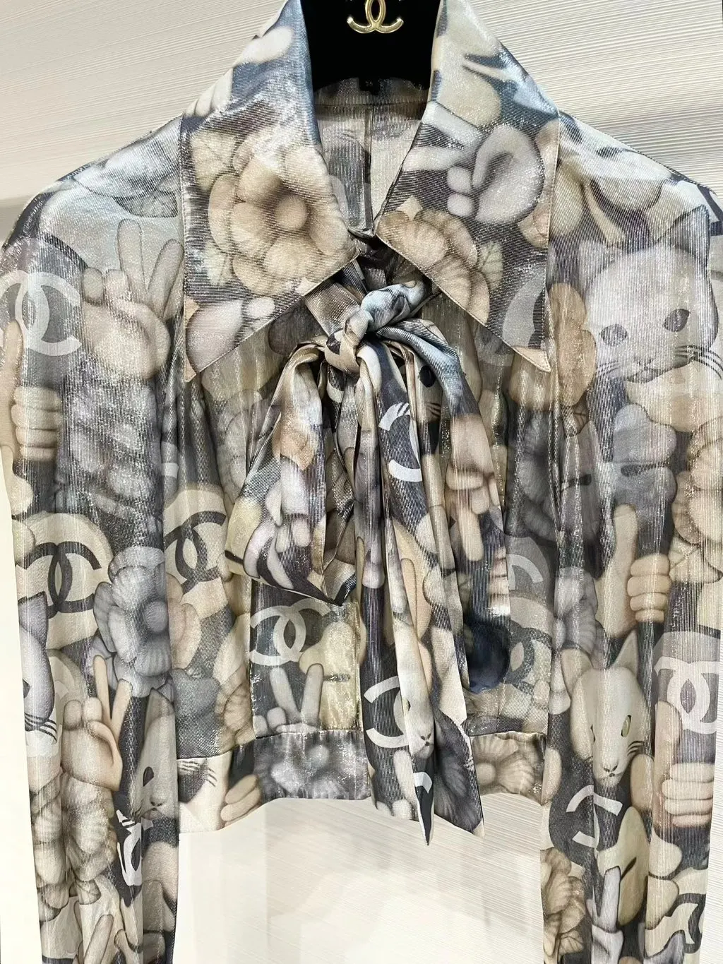 Chanel Silk Top MultiColor Silk Very good - Inside View
