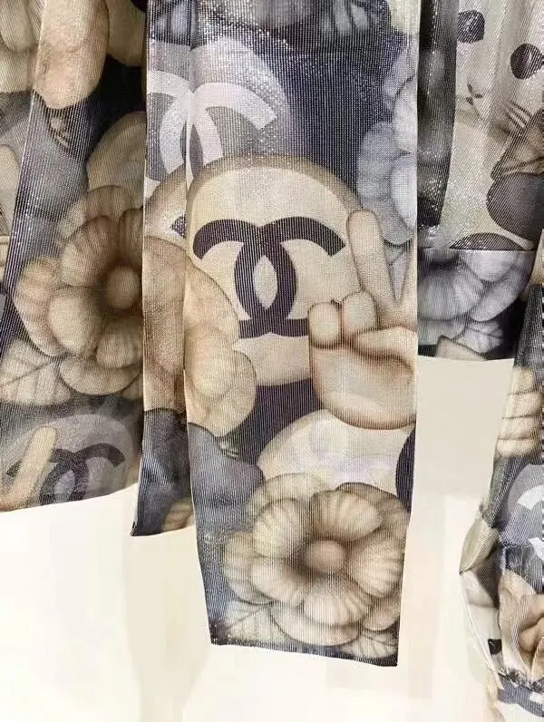 Chanel Silk Top MultiColor Silk Very good - Model View