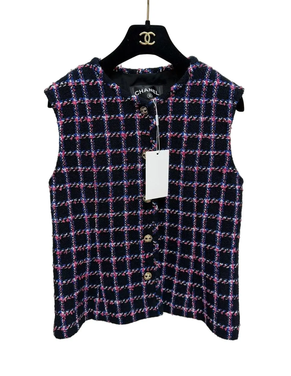 Chanel Wool Top MultiColor Wool Very good - Front View