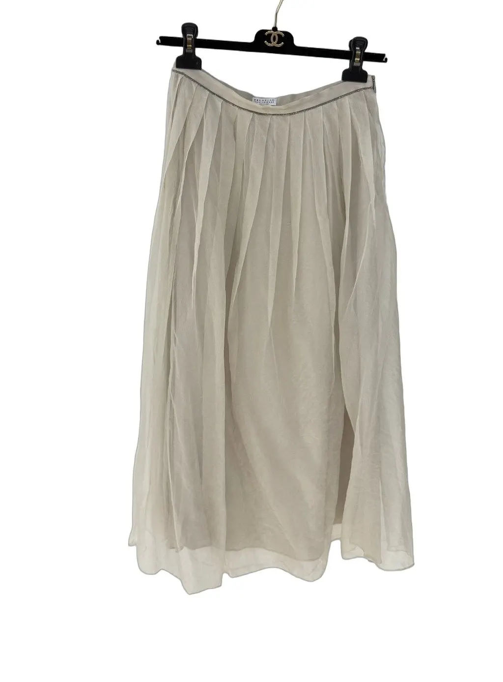 Brunello Cucinelli Pink Silk Skirt Pink Silk Very good - Front View
