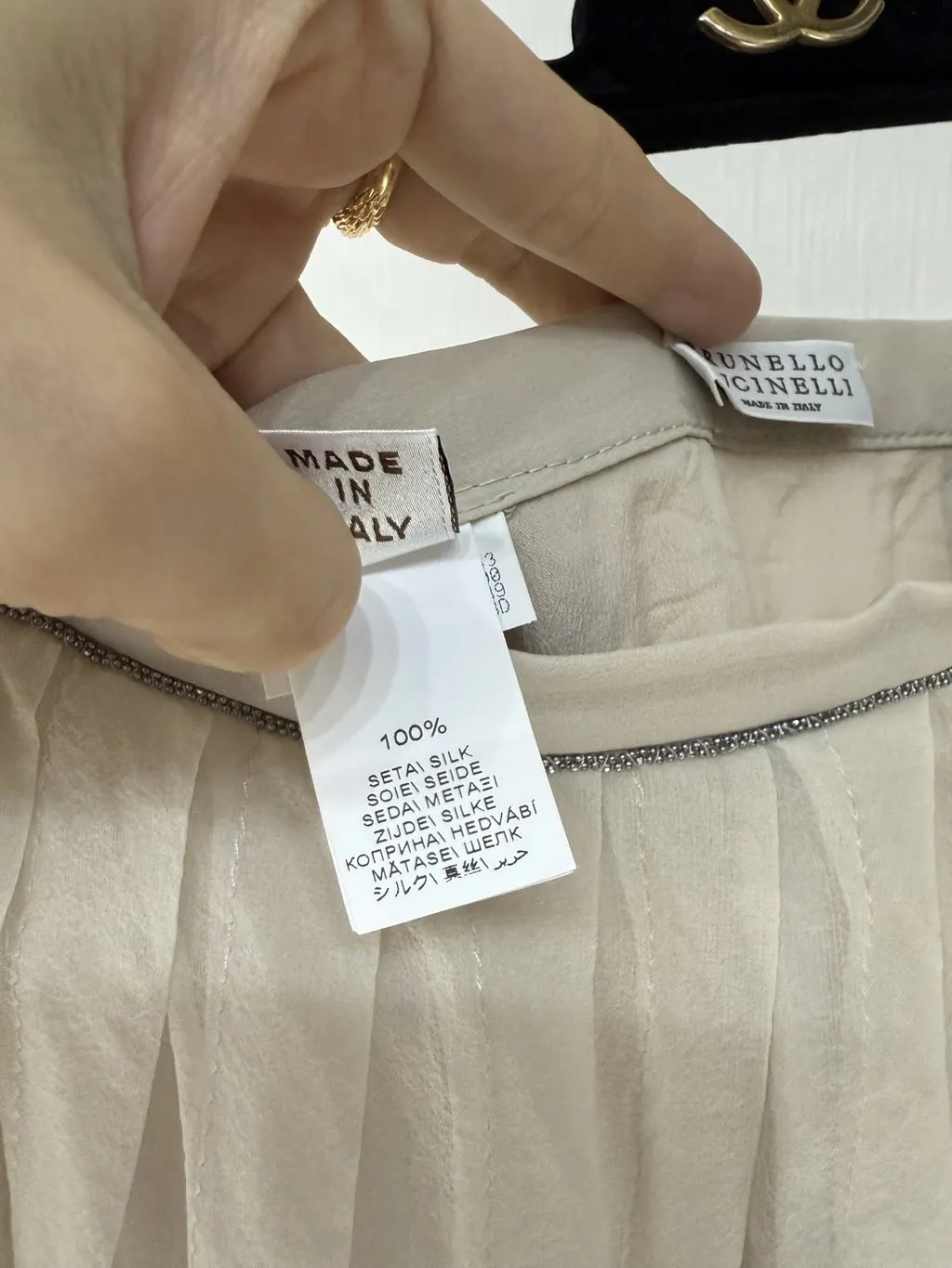 Brunello Cucinelli Pink Silk Skirt Pink Silk Very good - Box View