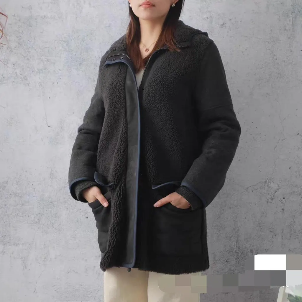 Loro Piana Brown Shearling Coat Brown FR 42 Shearling