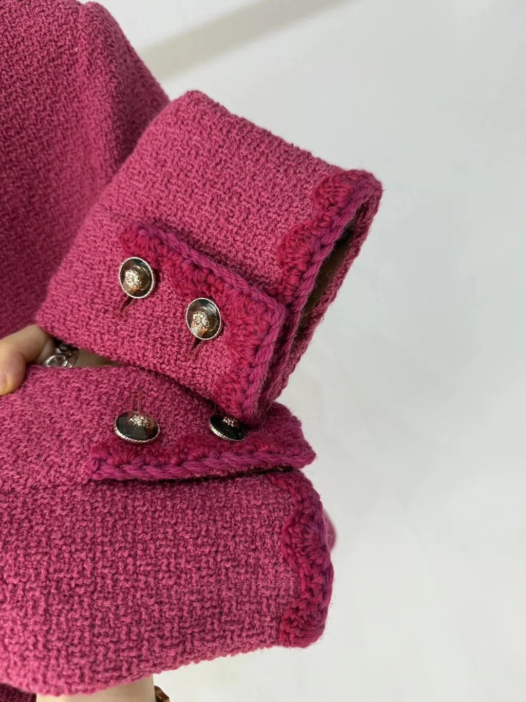 Chanel Red Tweed Jacket Red Tweed Very good - Inside View