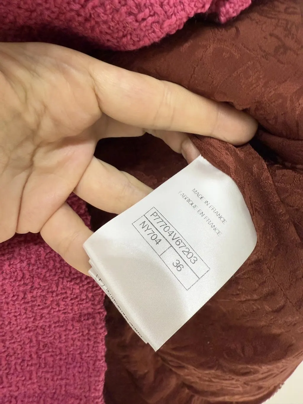 Chanel Purple Tweed Top Purple Tweed Never worn - Model View