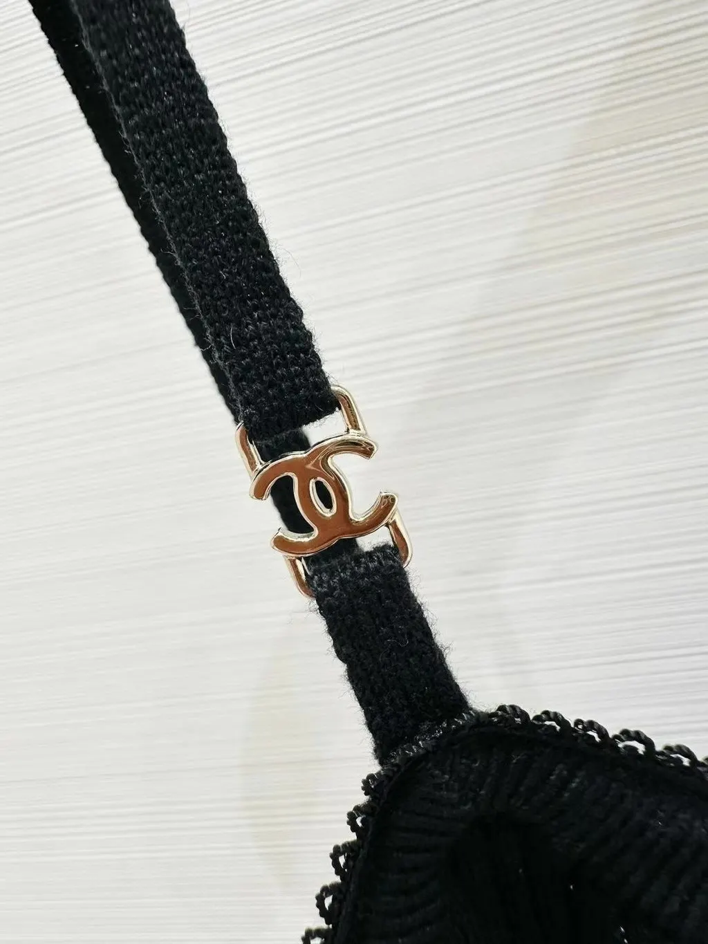Chanel Black Cotton Top Black Cotton Never worn, with tag - Inside View