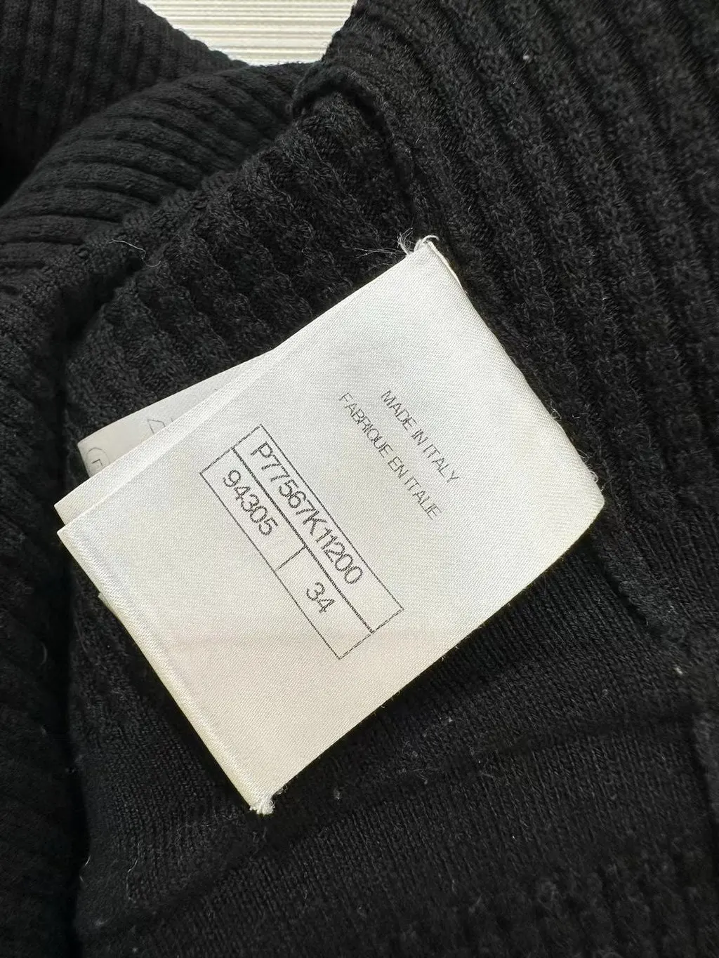 Chanel Black Cotton Top Black Cotton Never worn, with tag - Model View