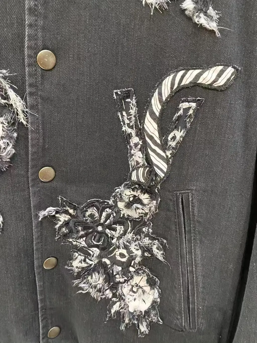 Saint Laurent Denim Jacket MultiColor Denim Very good - Model View
