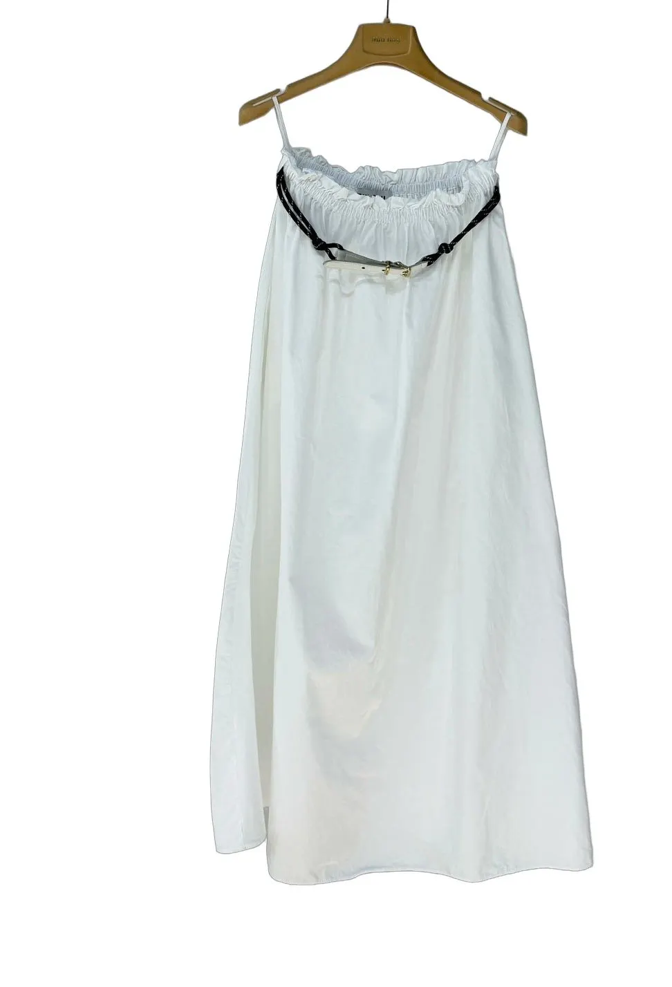 Miu Miu White Cotton Skirt