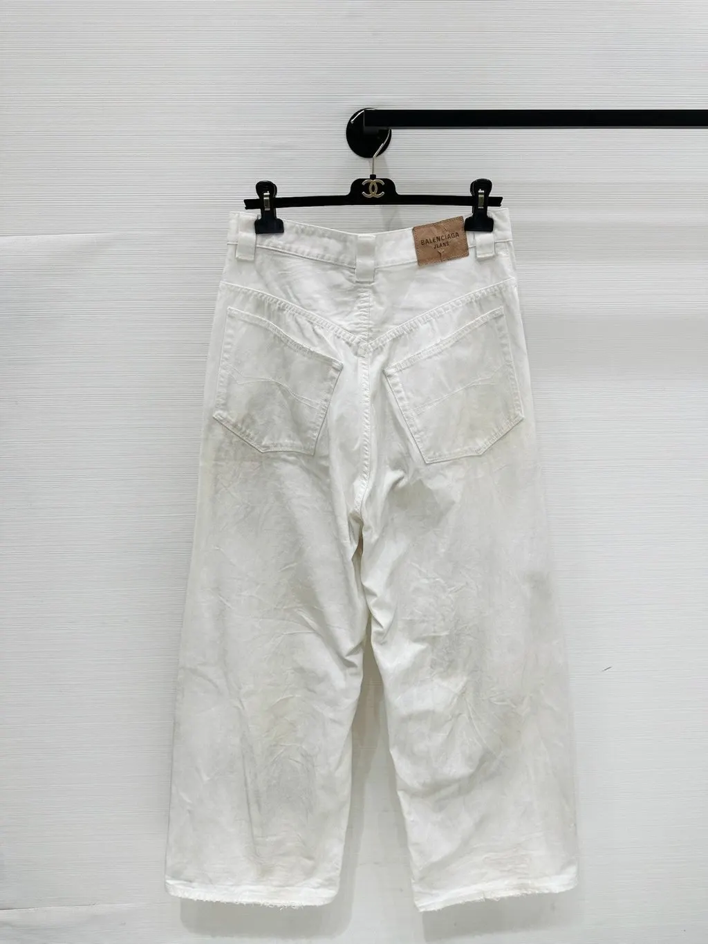 Balenciaga White Denim Trousers White Denim Very good - Back View