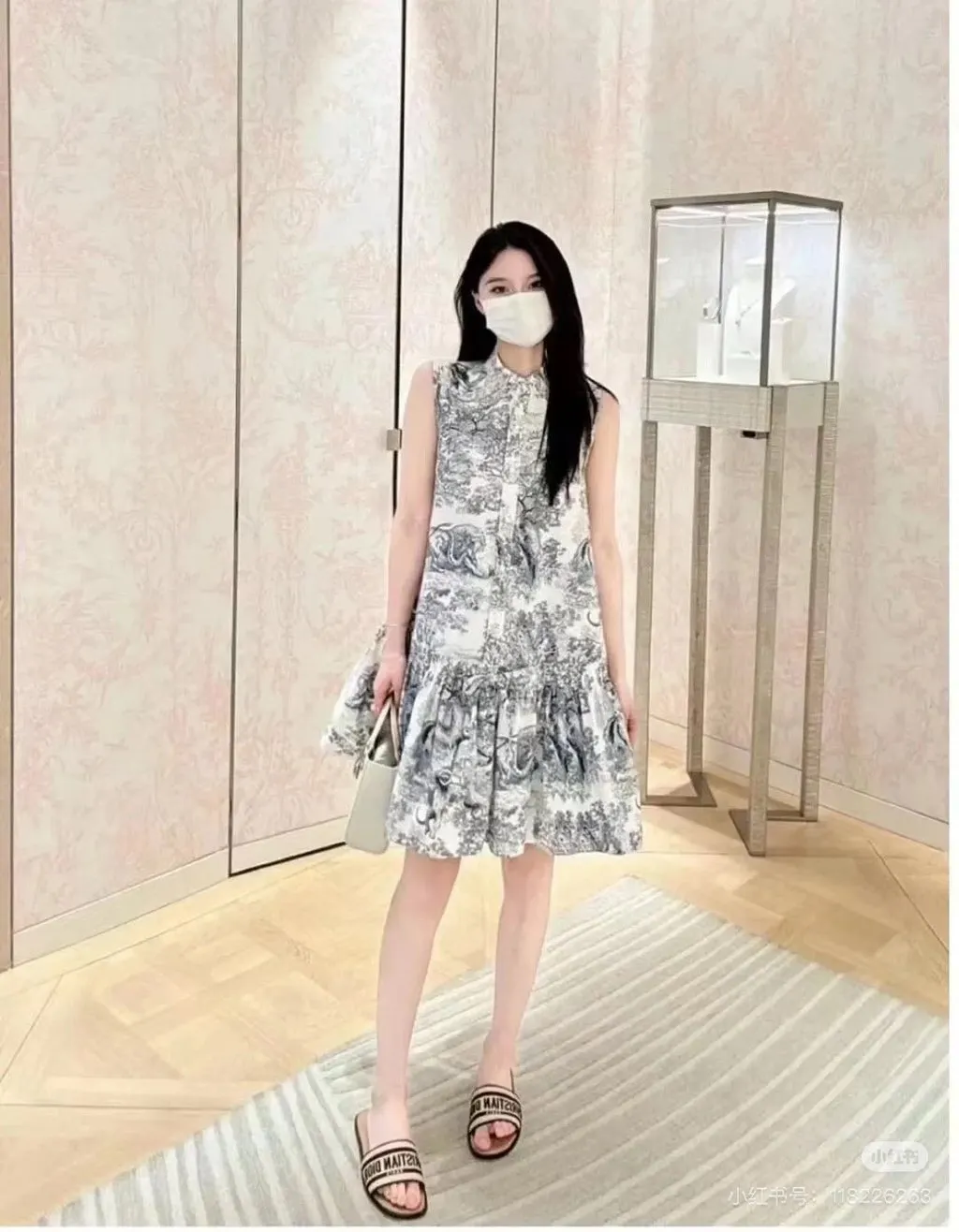Dior Cotton Dress MultiColor Cotton Very good - Box View