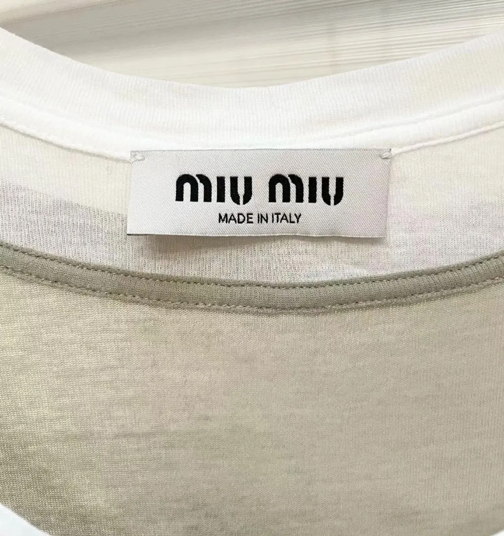 Miu Miu Cotton Top MultiColor Cotton Very good - Back View