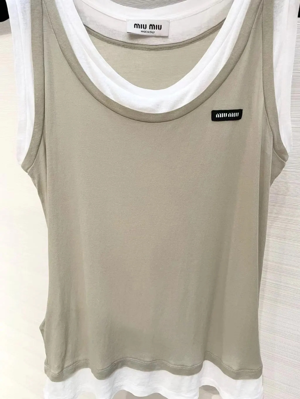 Miu Miu Cotton Top MultiColor Cotton Very good - Inside View