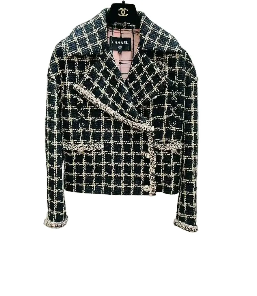 Chanel Tweed Jacket MultiColor Tweed Very good - Front View