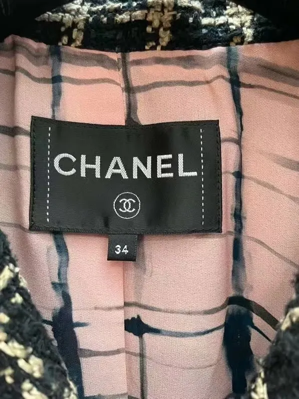 Chanel Tweed Jacket MultiColor Tweed Very good - Back View