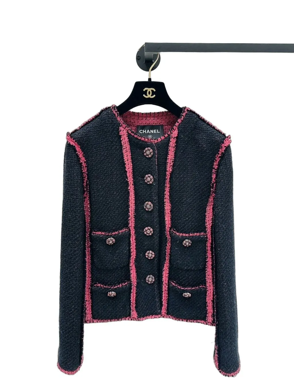 Chanel Tweed Jacket MultiColor Tweed Very good - Front View