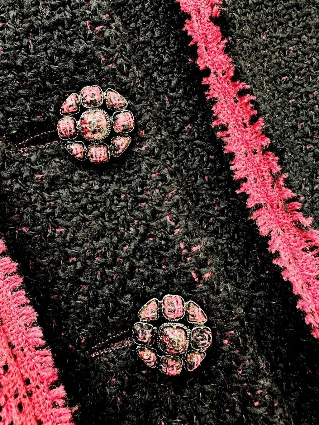 Chanel Tweed Jacket MultiColor Tweed Very good - Model View